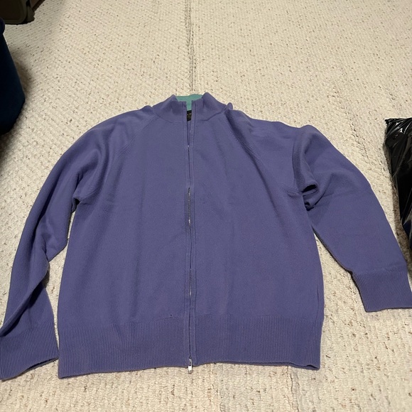 Sold N. Peal purple zip up sweater - Picture 3 of 10